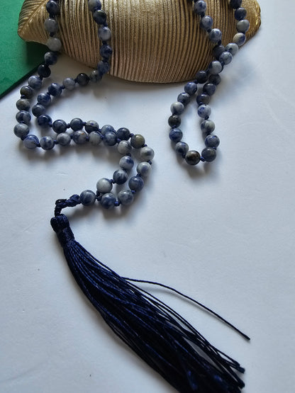 Japamala em Sodalite - Clareza Mental, Intuição e Verdade Interior