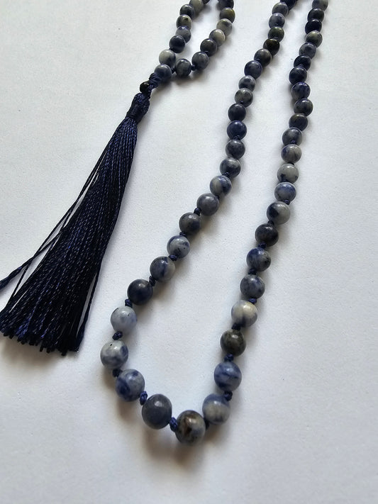 Japamala em Sodalite - Clareza Mental, Intuição e Verdade Interior