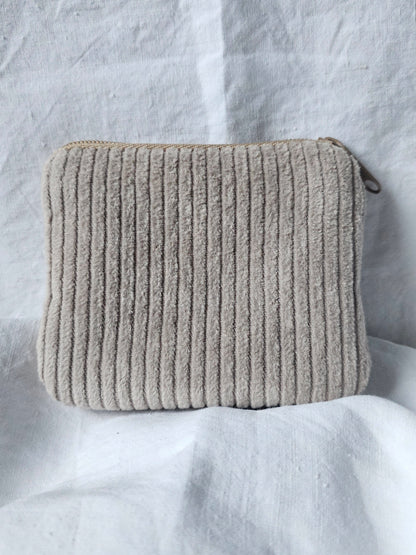 Bolsinha simples Porta-Moedas - Bombazine Bege