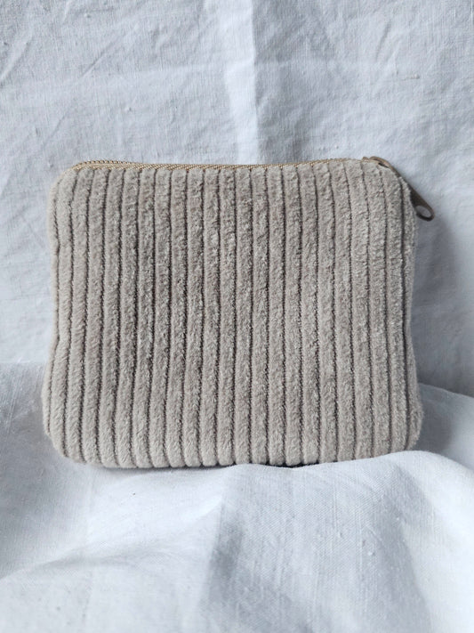 Bolsinha simples Porta-Moedas - Bombazine Bege