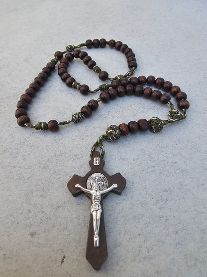 Terço em Paracord - camuflagem