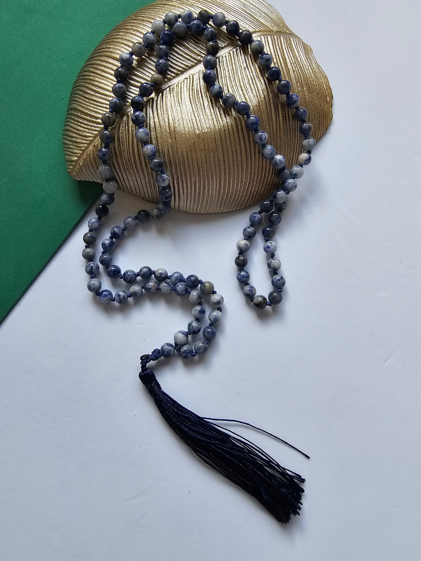 Japamala em Sodalite - Clareza Mental, Intuição e Verdade Interior