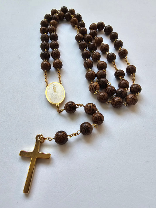Terço em Madeira - Nossa Senhora Fátima