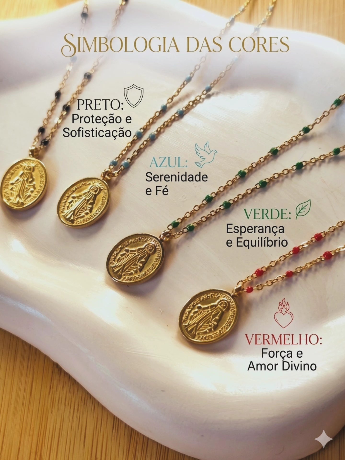 Colar Feminino com Nossa Senhora das Graças